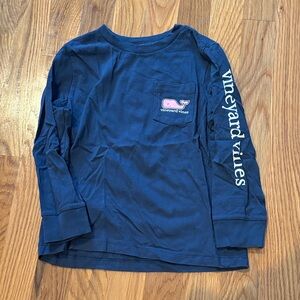 Vineyard Vines Kids Navy Long Sleeve Tee